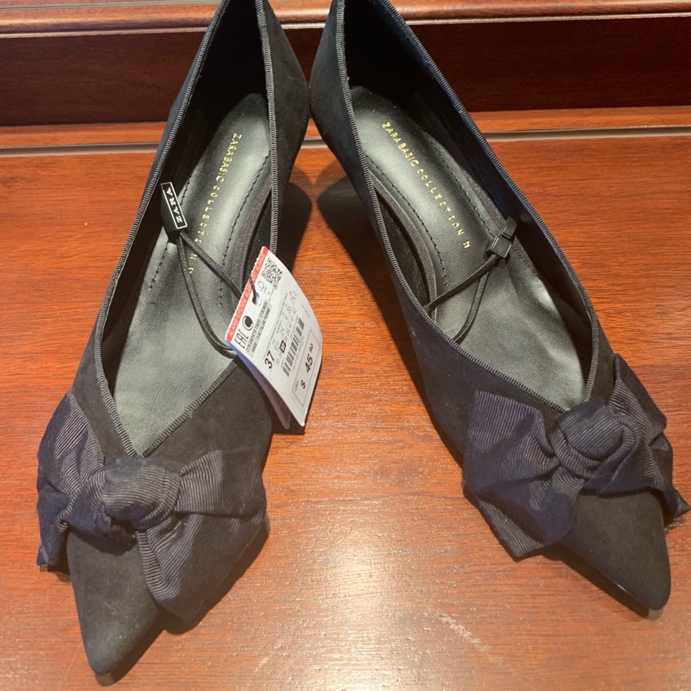 Zara Bowed Kitten Heels